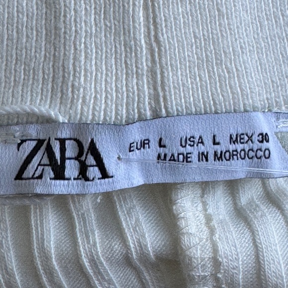 Zara white stretchy ribbed midi skirt - Picture 5 of 5